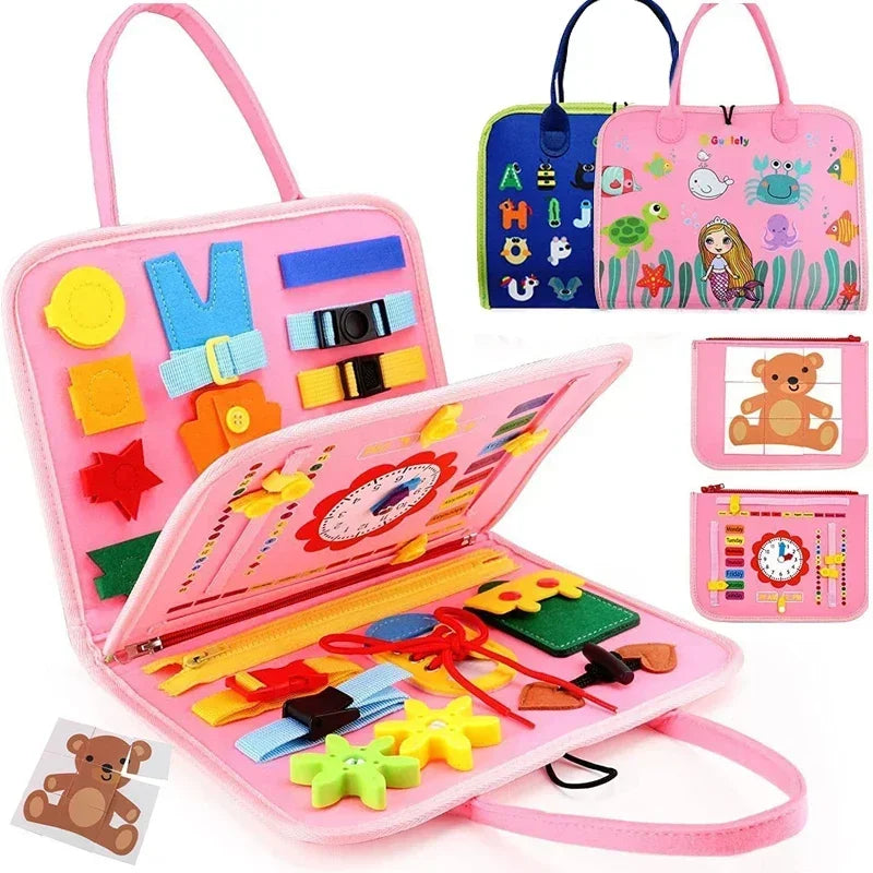 Montessori Busy Board Quiet Book for Kids