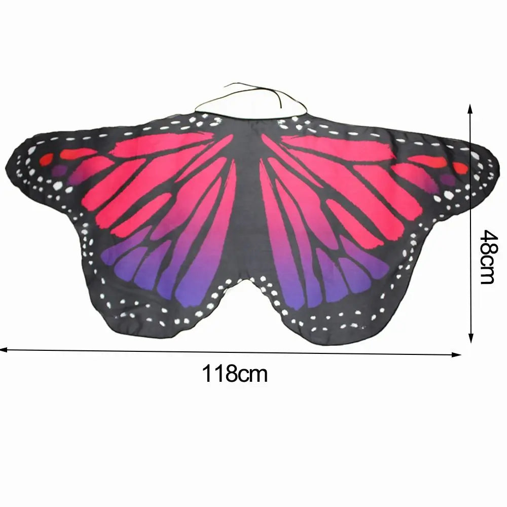 Kids Butterfly Wings Shawl Costume Cape