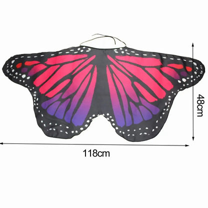 Kids Butterfly Wings Shawl Costume Cape