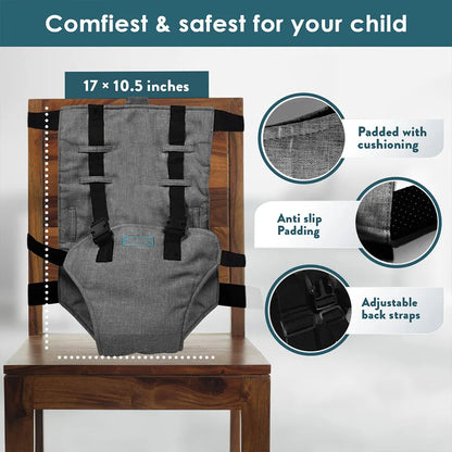 Portable Baby High Chair Safety Seat Harness for Toddler, Baby Travel Essential Easy High Booster Seat Cover for Infant Eating