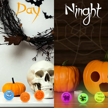 Glow in the Dark Halloween Bouncing Balls - Bulk Pack