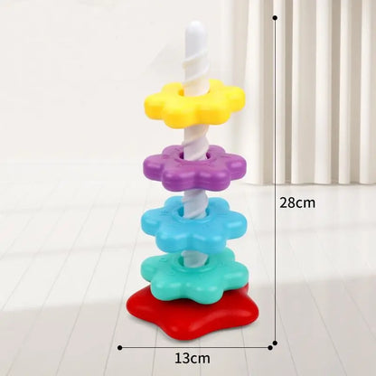 Rainbow Spinning and Color Tower Toy