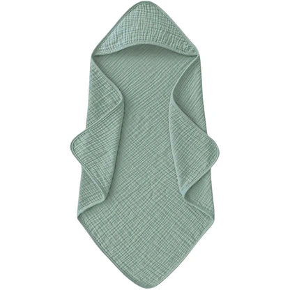 1PC Muslin Hooded Baby Towels Ultra-Soft Cotton Absorbent Baby Bath Towels with Hood for Newborn Baby Infant 30x30in