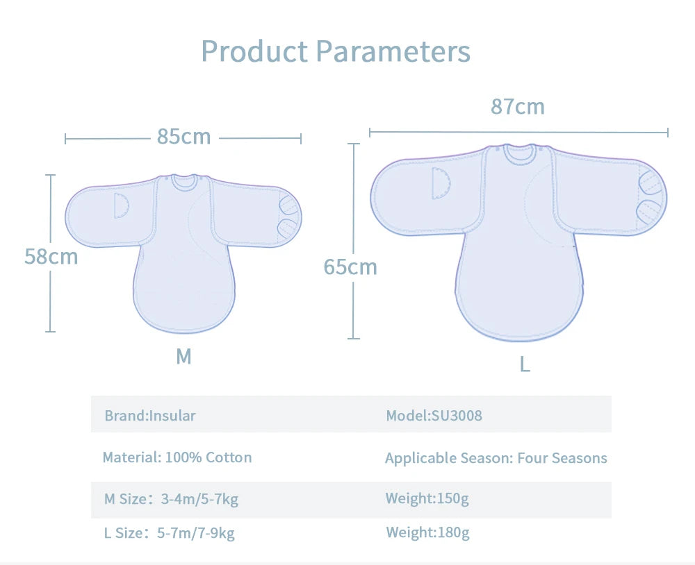 Insular Newborn Baby Wrapped Anti Startle Baby Blanket Summer Thin Baby Swaddling Artifact Universal In All Seasons Comfortable