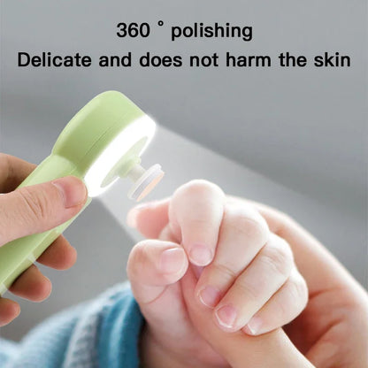 Luminous Rechargeable Newborn Electric Nail Clipper Baby Anti-clamping Scissors Baby Nail Scissors Set Baby Nail Grinder
