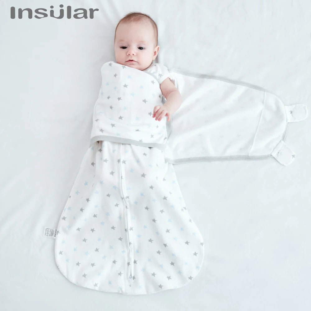 INSULAR Four Seasons Baby Pure Cotton Anti-shock Cocoon Sleeping Bag Baby Anti Kicking Newborn Holding Towel
