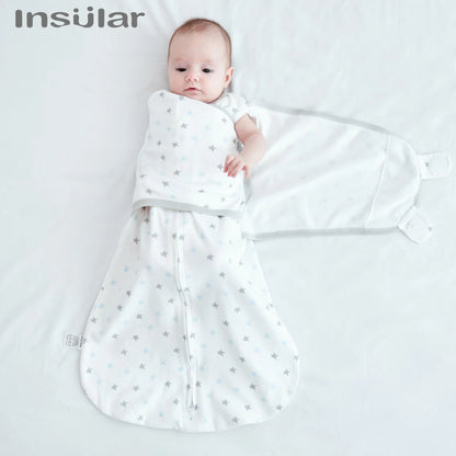 INSULAR Four Seasons Baby Pure Cotton Anti-shock Cocoon Sleeping Bag Baby Anti Kicking Newborn Holding Towel