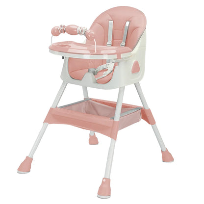 Foldable Baby High Chair 6 Months Plus, with Large Antislip Pad & Rack, Easy to Clean Feeding , E500