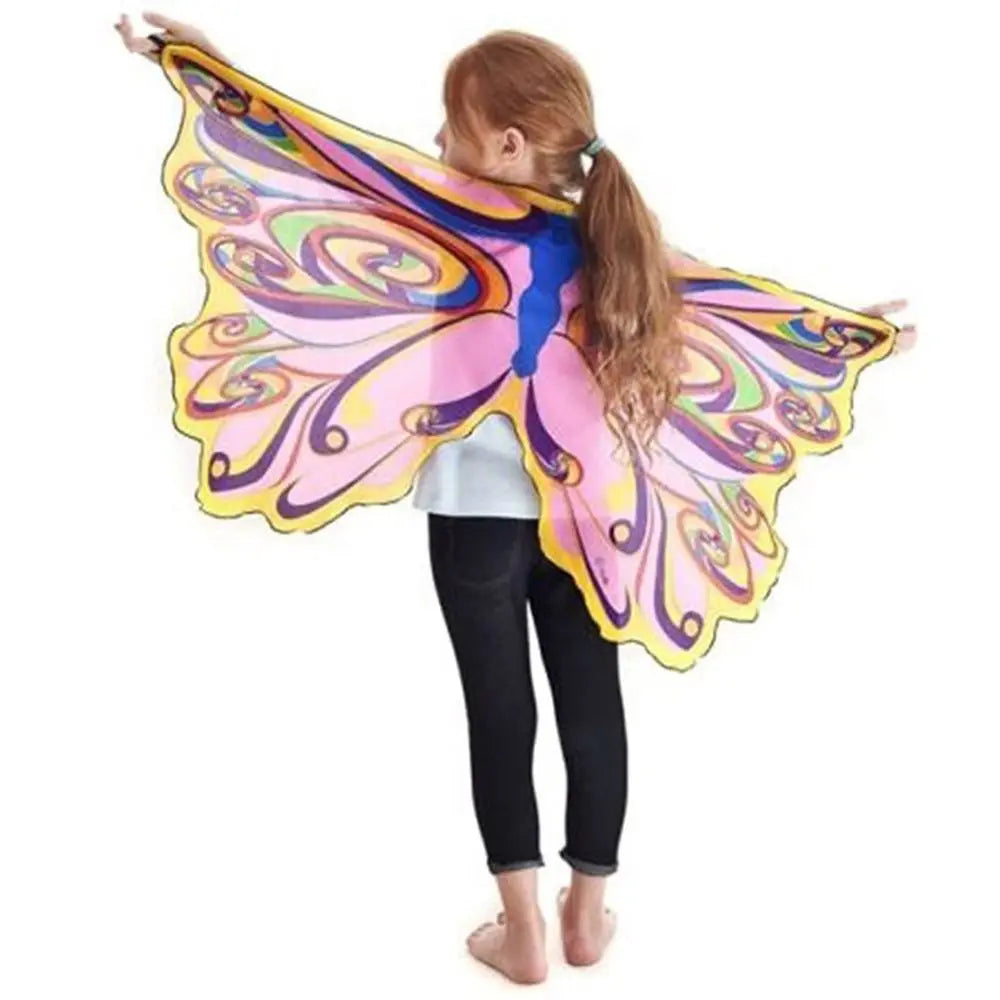 Kids Butterfly Wings Shawl Costume Cape