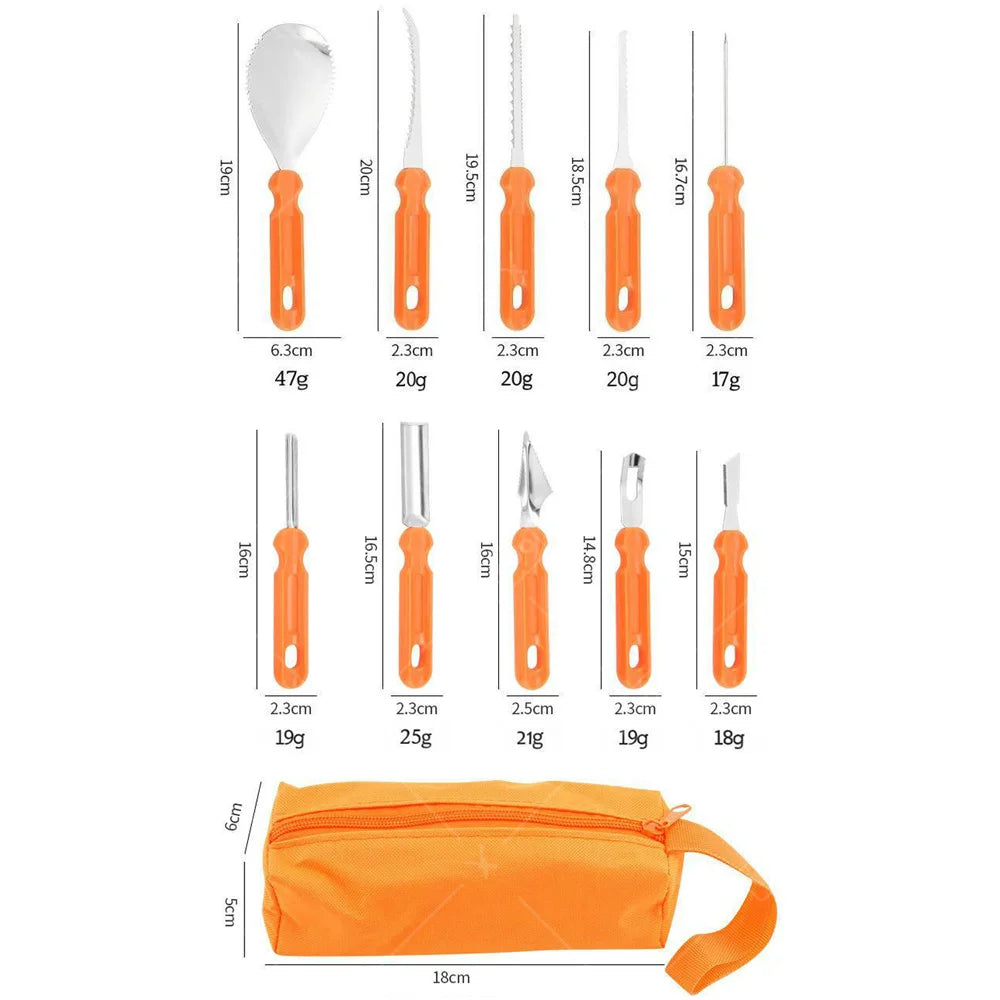 Halloween Pumpkin Carving Tool Set with Stainless Steel Blades
