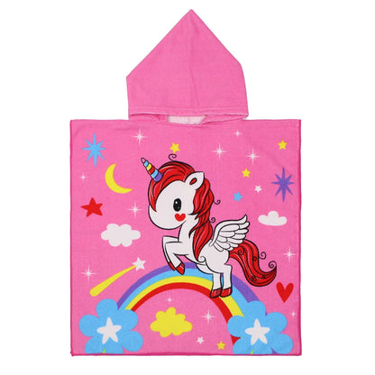 Baby Stitch Bath Towel Children Hooded Cape Cloak Boy Girl Cartoon Swimming Beach Towel Toddler Robes Lilo & Stitch Bathrobes