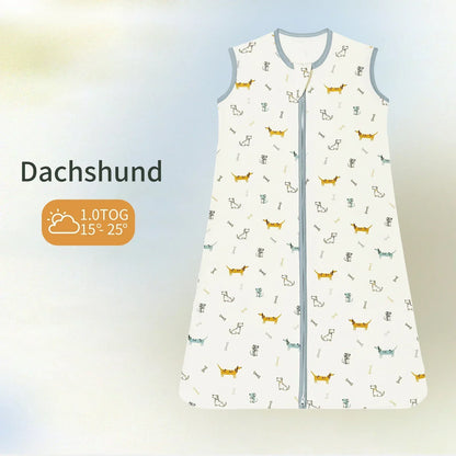 Baby Sleeping Bag Newborn Baby Anti-shock Sleeping Bag Pajamas Baby Pajamas Light Zipper Crawling Suit Anti-kick Cartoon Animal
