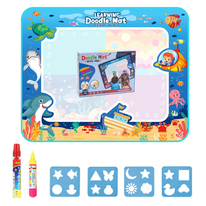Magic Water Drawing Mat Coloring Doodle Mat with Magic Pens Montessori Toys Painting Board Educational Toys for Kids Gifts