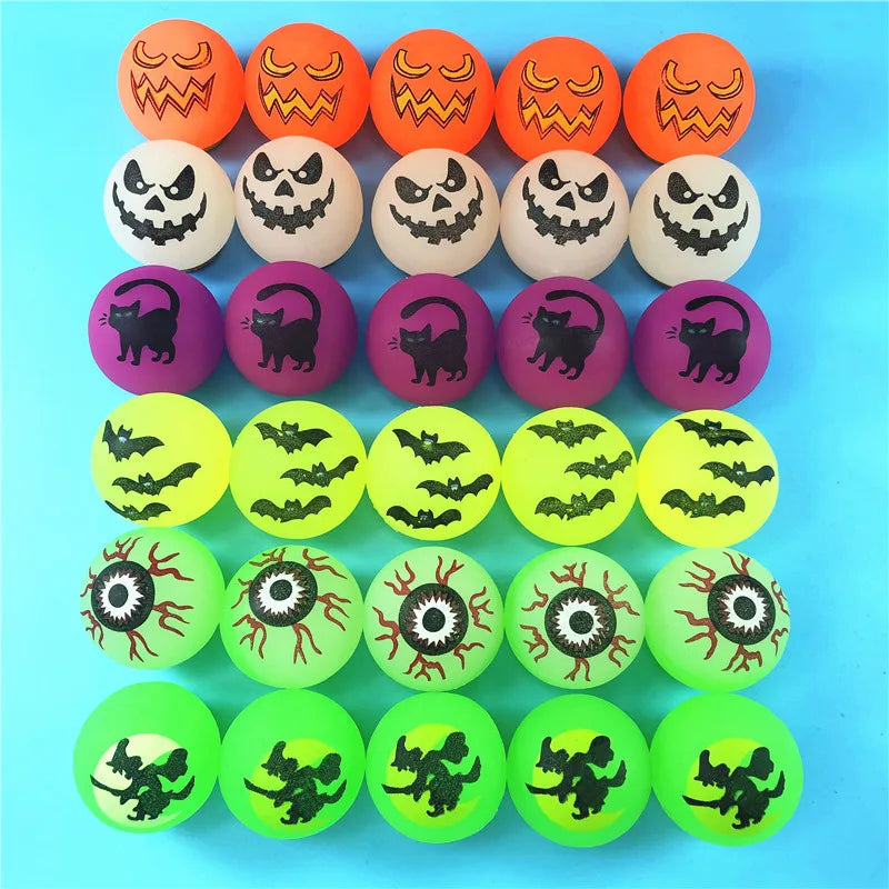 Glow in the Dark Halloween Bouncing Balls - Bulk Pack