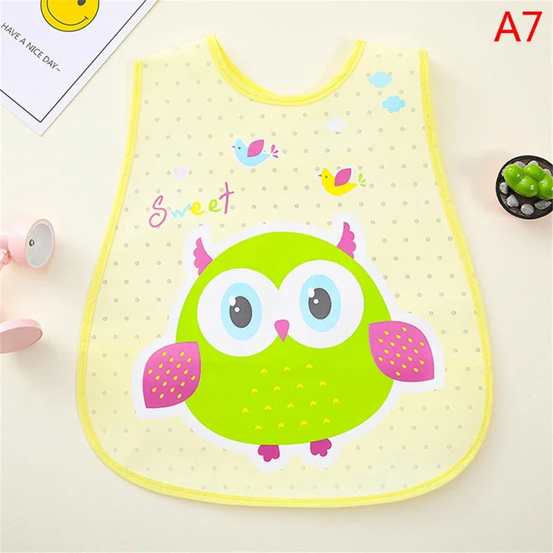 Baby Bib Removable Waterproof Saliva Rice Pocket Imitation Silicone Stereo Children Baby Feeding Cartoon