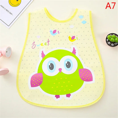 Baby Bib Removable Waterproof Saliva Rice Pocket Imitation Silicone Stereo Children Baby Feeding Cartoon