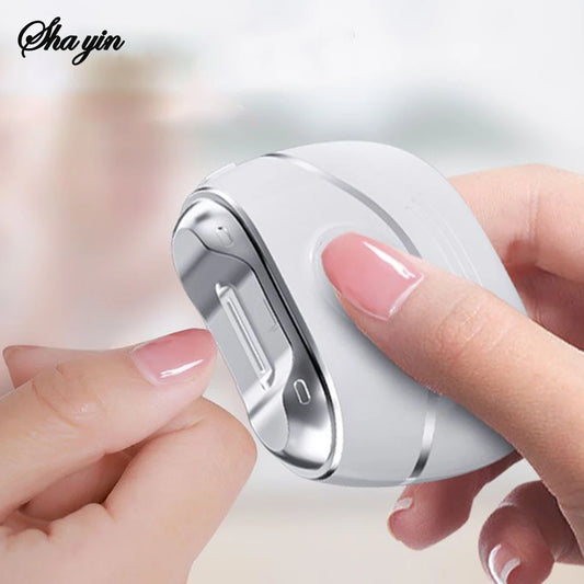 Electric Automatic Nail Clippers With Light Trimmer Nail Cutter Manicure For Baby Adult Care Scissors Body Tools USB Charging
