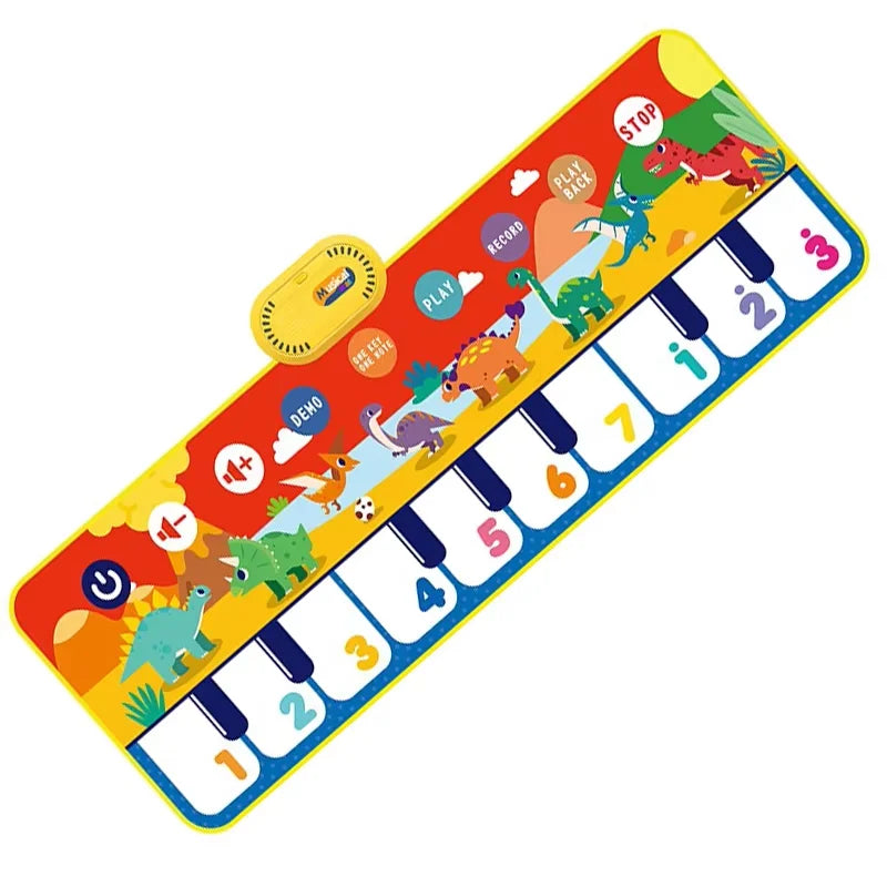 Kids Musical Piano Mat Toddlers Floor Keyboard Dance Mat with 8 Animal Sounds Baby Mat Musical Carpet Educational Toy Kids Gifts