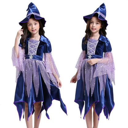 Halloween Witch Costume Dress for Girls