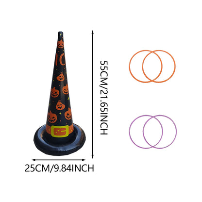 Halloween Ring Toss Game with Inflatable Witch Hat