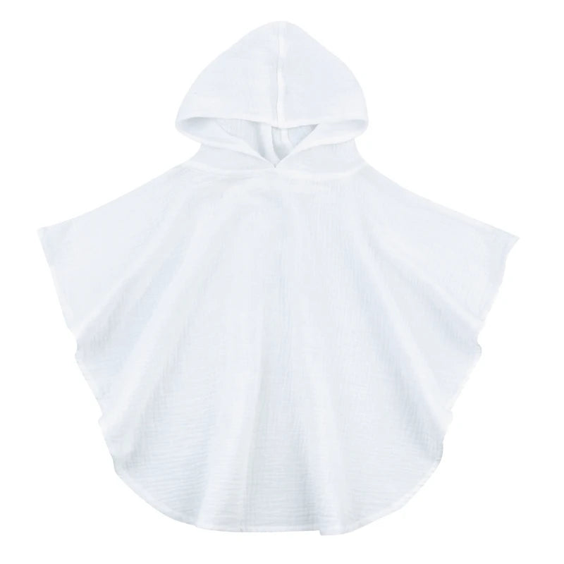 Soft Cotton Baby Hooded Towel Bath Towel for Boys Girls Bathrobe Sleepwear Children's Clothing Floral/Solid Color Infant ponchos