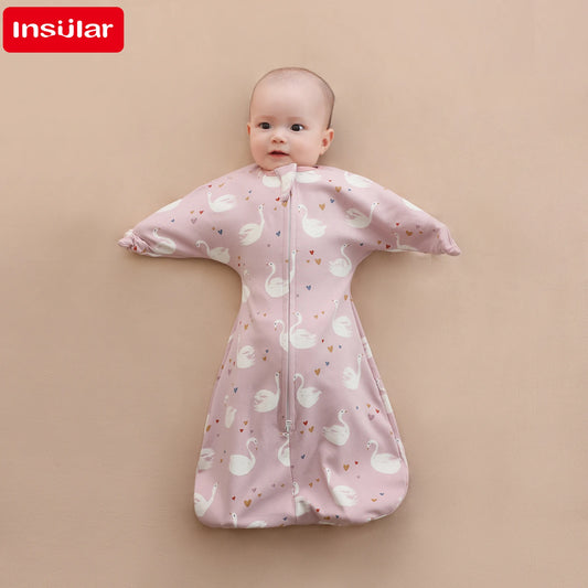 INSULAR Baby Cotton Sleeping Bags Newborn Anti-shock Sleepsacks Raised Hand Surrender Blankets Infant Cartoon Anti-startle Jump