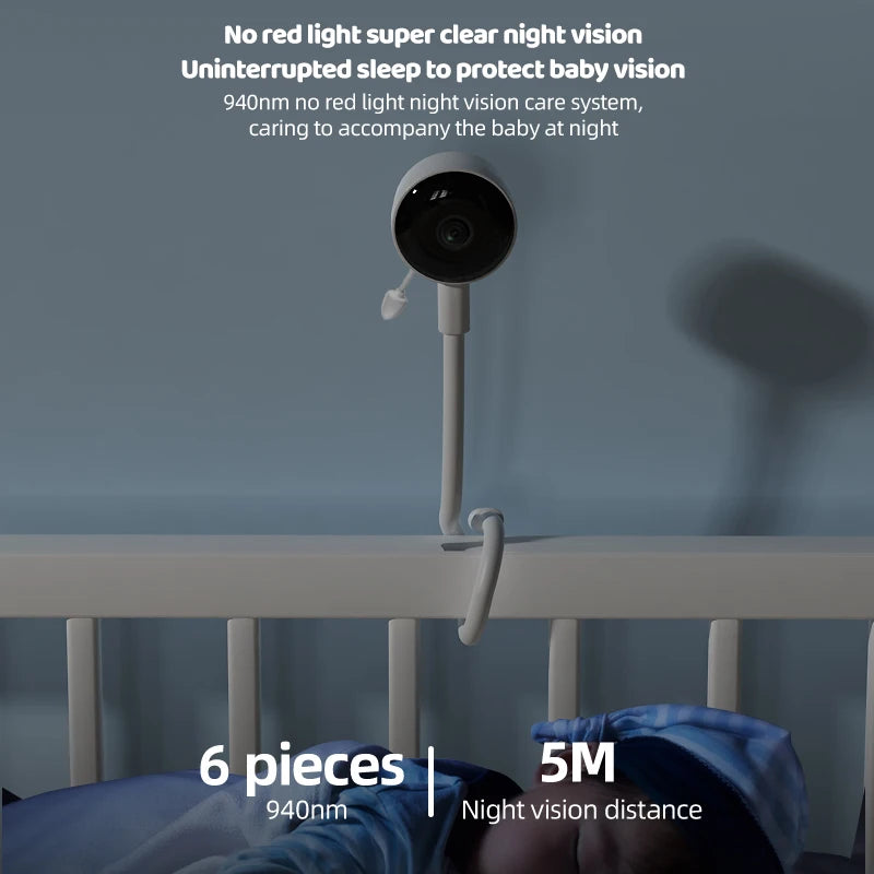 Baby Monitor Graffiti APPWiFi Infrared Night Vision Security Remote Control Sound Temperature Detection Baby Smart Home Camera