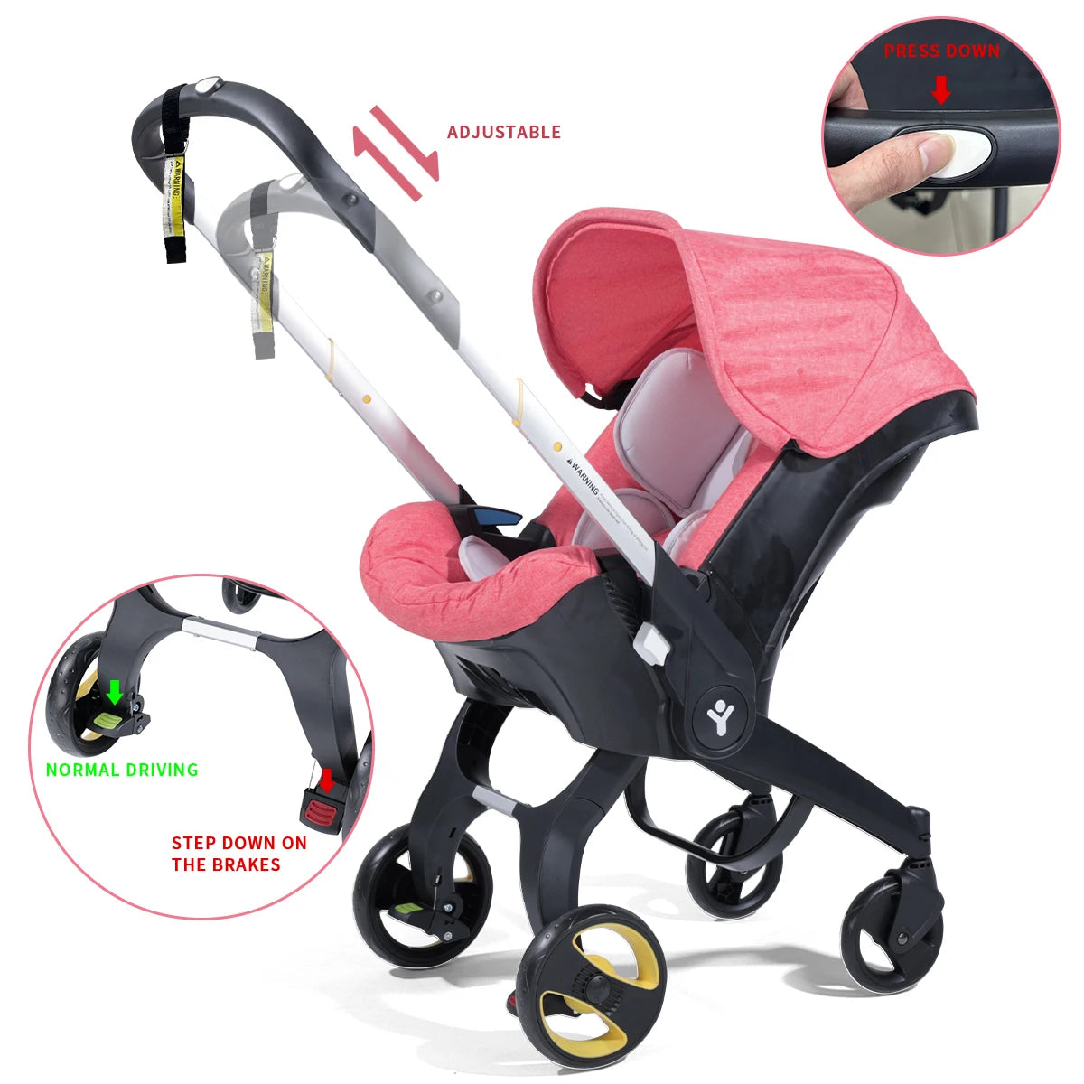 Newborn baby stroller, foldable travel stroller, two-way baby stroller, 0-3 years old