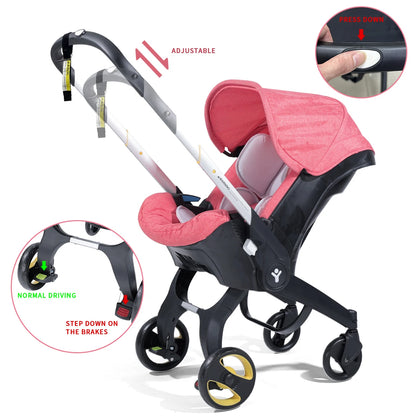 Newborn baby stroller, foldable travel stroller, two-way baby stroller, 0-3 years old