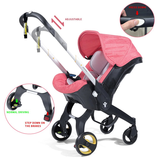 Newborn baby stroller, foldable travel stroller, two-way baby stroller, 0-3 years old