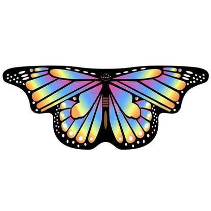 Kids Butterfly Wings Shawl Costume Cape