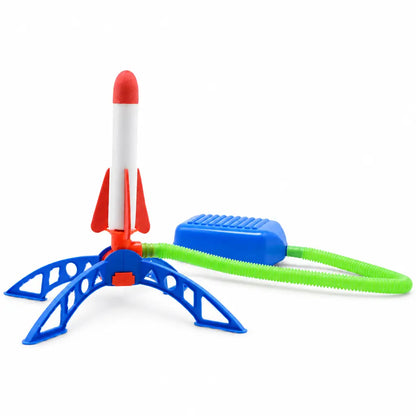 Kids rocket launcher on a white studio background